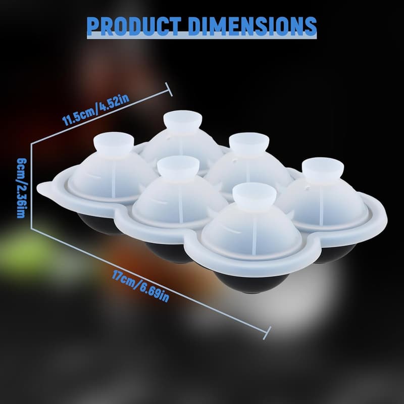 Silikon-Eiswürfelform 2er Set mit Deckel, 4,5 cm, BPA-frei