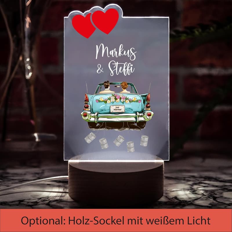 Personalisierte Acrylglas-Foto Geschenke zum Jahrestag für Paare