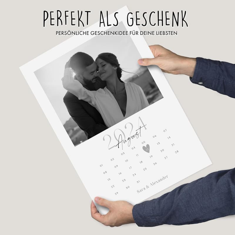 Personalisiertes Jahrestag-Poster für Paare, ungerahmt