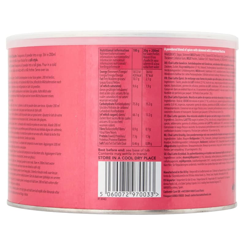 Chai Latte Pulver – Gewürzter Chai für 50 Portionen, 1 kg