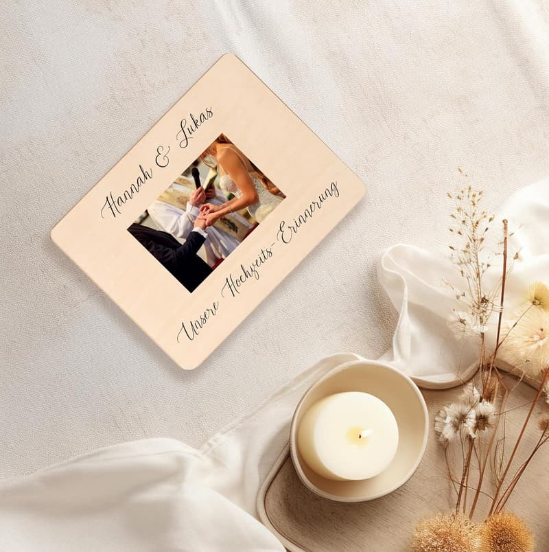Personalisierte Geschenkkiste mit Foto für Paare, 19,5 x 15 x 10 cm