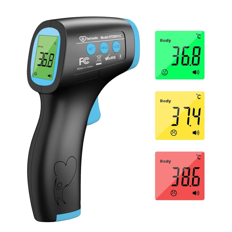 Kontaktloses Infrarot-Stirnthermometer für Babys und Erwachsene mit Fieberalarm