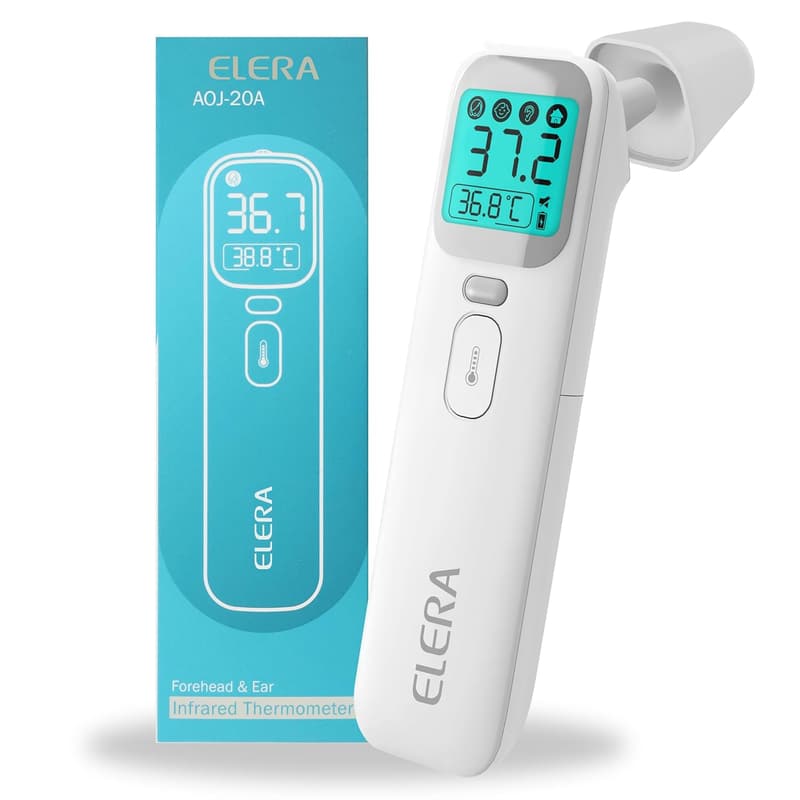 Fieberthermometer für Babys, kontaktlos mit 4 Messmodi und Speicherführung