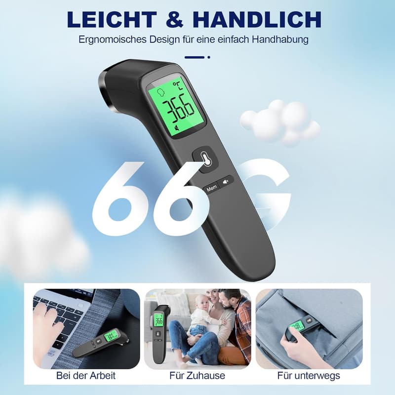 Kontaktloses Digitales Infrarot-Fieberthermometer für die ganze Familie