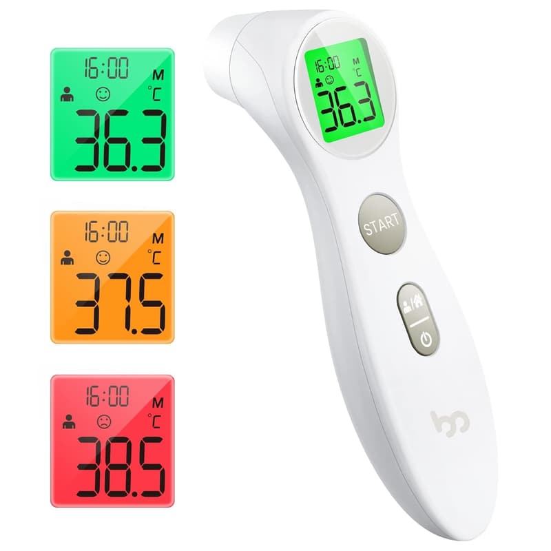 Femometer Kontaktloses Fieberthermometer für Babys und Erwachsene mit Fieberalarm