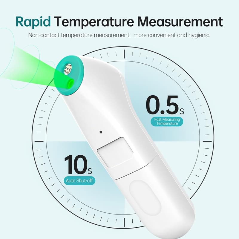Kontaktloses Infrarot-Fieberthermometer für Baby und Erwachsene mit Fieberalarm