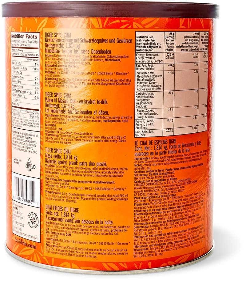 David Rio Chai Tiger Spice, 1814 g, aromatische Teemischung