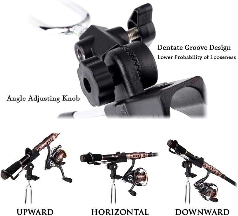 Verstellbare Rutenhalter aus Edelstahl für Angler, 2er Set