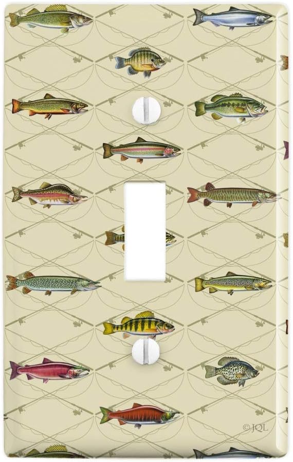 Kunststoff-Wanddekoration mit Fisch und Engelruten