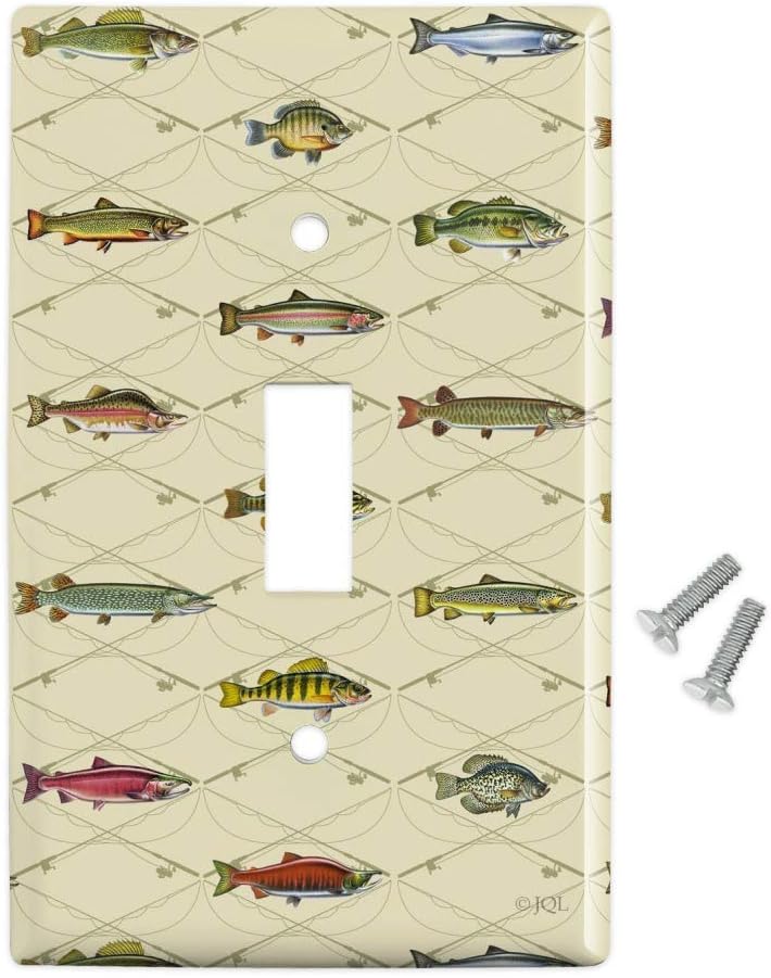 Kunststoff-Wanddekoration mit Fisch und Engelruten