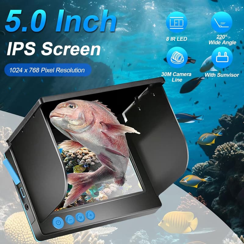 Kocusu Unterwasserkamera für Angler mit 5