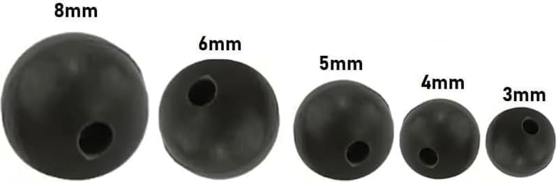 Premium Gummiperlen Set: 110 Stück in Spender-Dose, schwarz