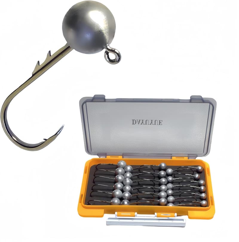 DAYUYUE Angelhaken-Kit mit Softbaits und Kunststoffbox für Süß- und Salzwasser