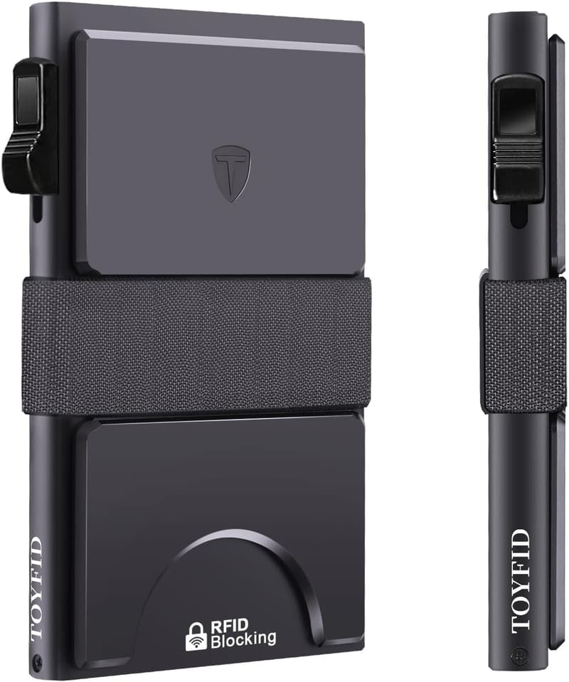 Schlanke Herren-Brieftasche mit RFID-Schutz und Pop-Up-Kartenhalter