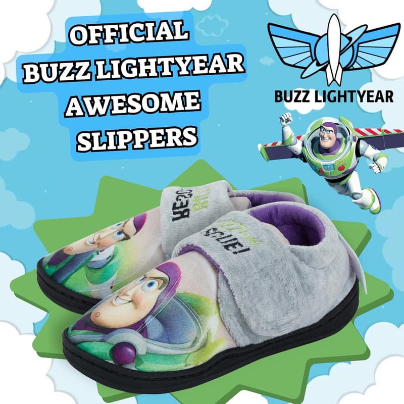 Disney Buzz Lightyear Hausschuhe für Kinder - warm und rutschfest