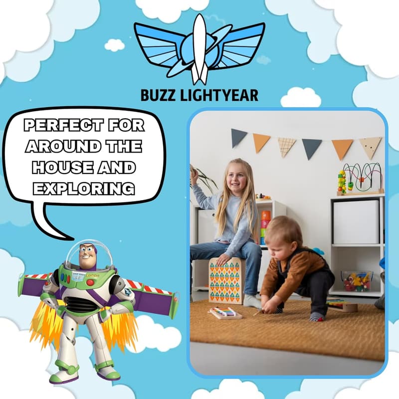 Disney Buzz Lightyear Hausschuhe für Kinder - warm und rutschfest