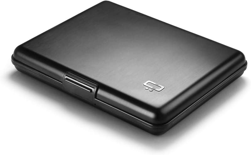 Geldbörse mit RFID-Schutz aus Aluminium, große Kapazität, Modell Stockholm