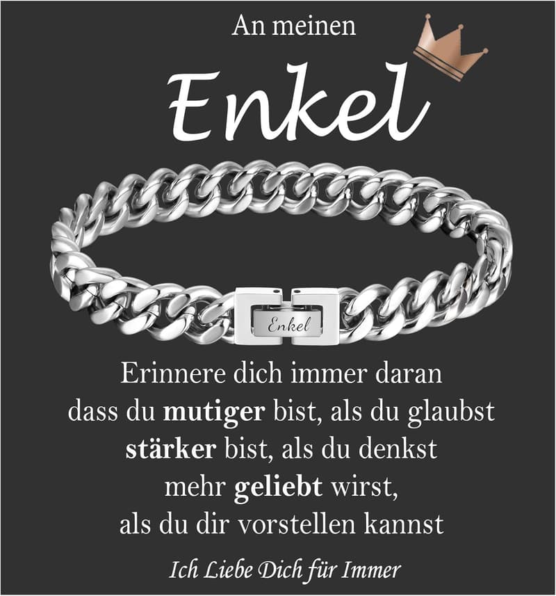 Graviertes kubanisches Armband für Papa – Vatertagsgeschenk