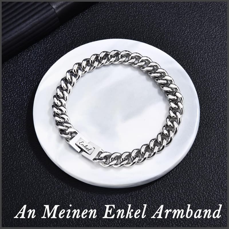 Graviertes kubanisches Armband für Papa – Vatertagsgeschenk