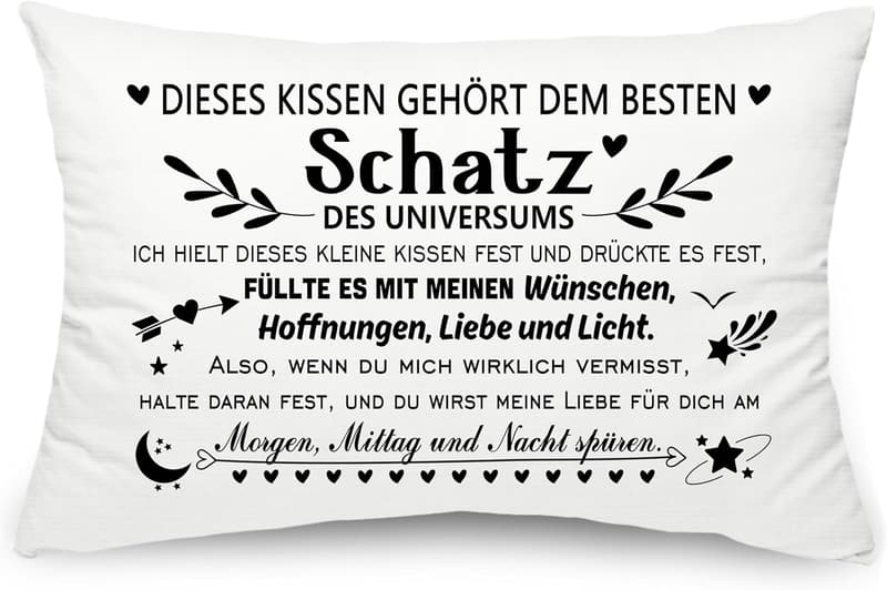 Geburtstagsgeschenk Kissenbezug für Ehemann, 50x75 cm, Andenken
