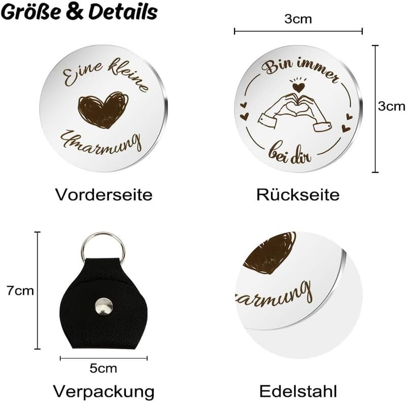 Kleine Umarmung Glücksbringer für Paare - Liebesgeschenk für Frauen