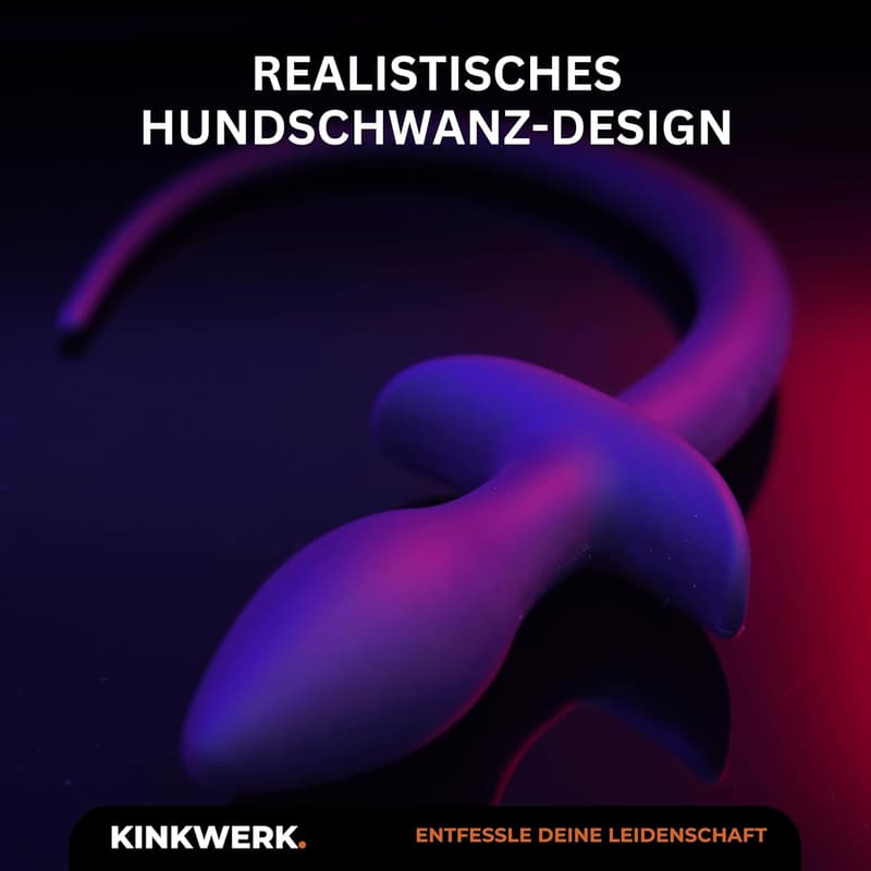 Puppy Play Analplug mit Hundeschwanz-Design, flexibel und komfortabel