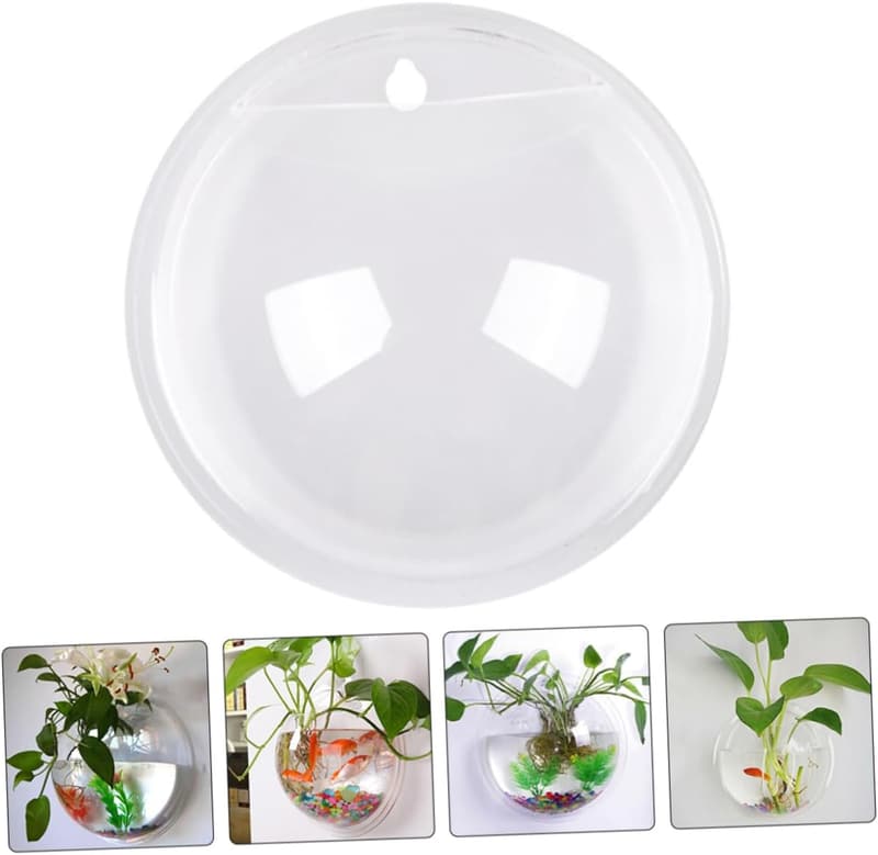 Wandmontiertes Aquarium aus transparentem Acryl für Betta-Fische