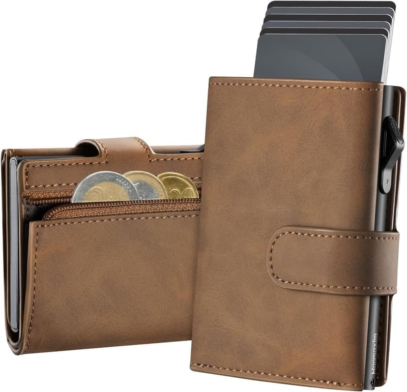 Slim Wallet für Herren mit RFID-Schutz und Magnetverschluss