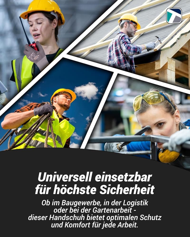 Arbeitshandschuhe WS-Pro Flex GTN - Atmungsaktive Montage- und Gartenhandschuhe, Größe 10