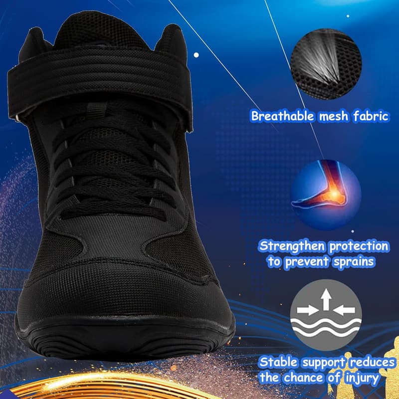 Rutschfeste Ringerschuhe für Herren – Atmungsaktive Kampfsportschuhe