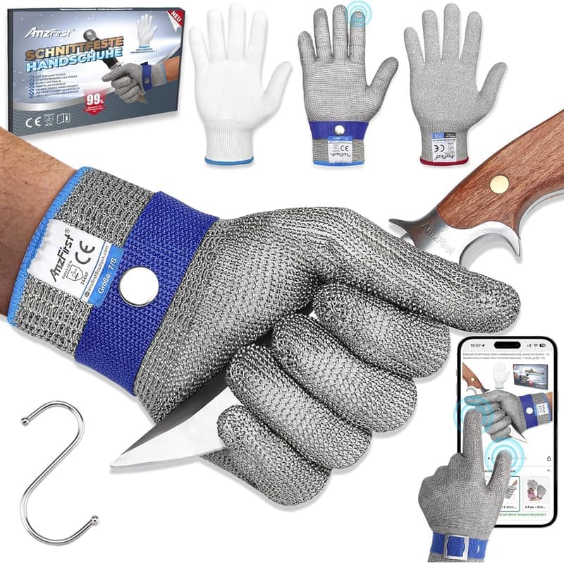 Schnittschutzhandschuhe Level 9 für Küche und Arbeit, Größe 10/XL