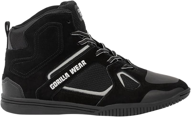 Gorilla Wear Herren High Tops Bodybuilding Schuhe - Schwarz/Rot mit extra starkem Halt
