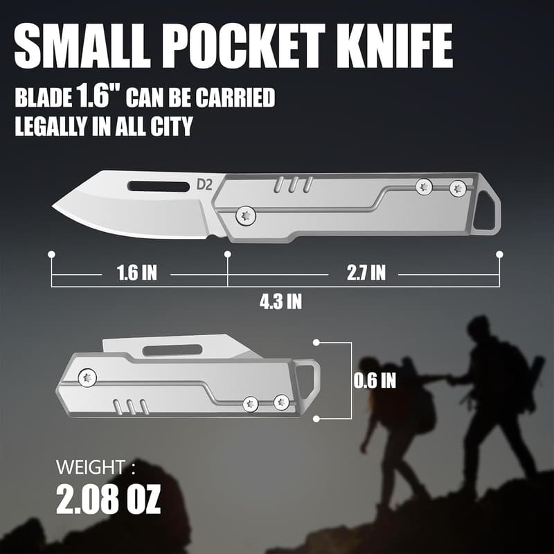 Mini Taschenmesser für Männer – Leichtes EDC Messer für Outdoor-Aktivitäten