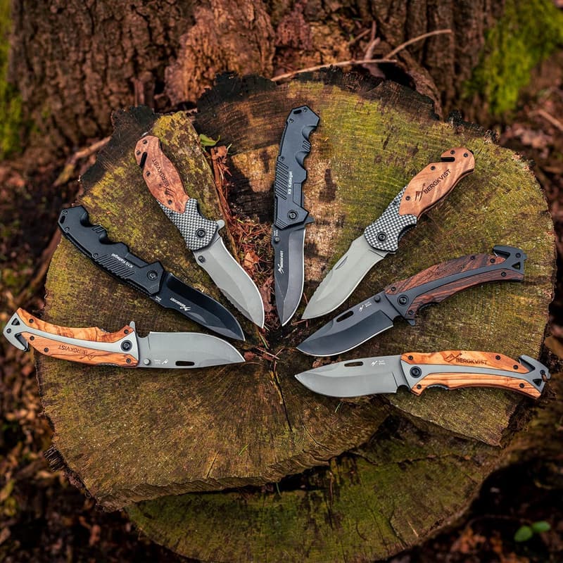 K10 Klappmesser mit Feuerstahl – Scharfes Taschenmesser für Outdoor