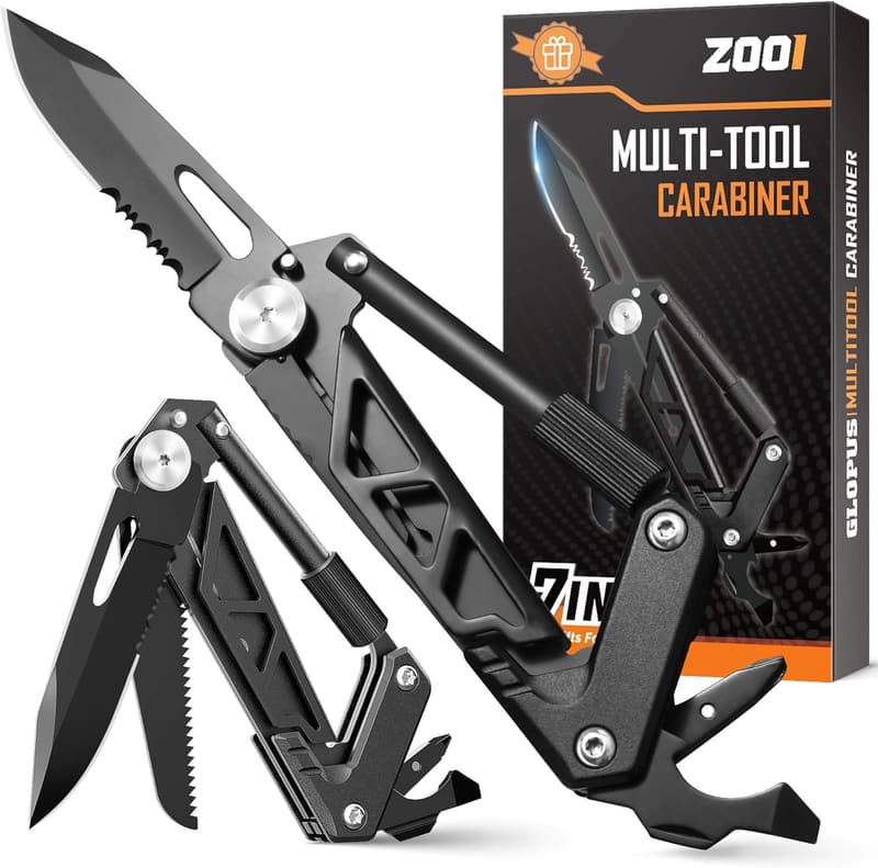 Multifunktionswerkzeug 7 in 1 Karabiner für Männer - Geburtstag, Papa Geschenk
