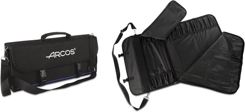 Messer Rolltasche für 17 Teile aus 100% Polyester, schwarz