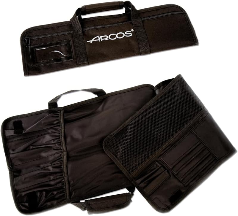 Professionelle Messer-Tasche für 4 Messer, 100% Polyester, Schwarz