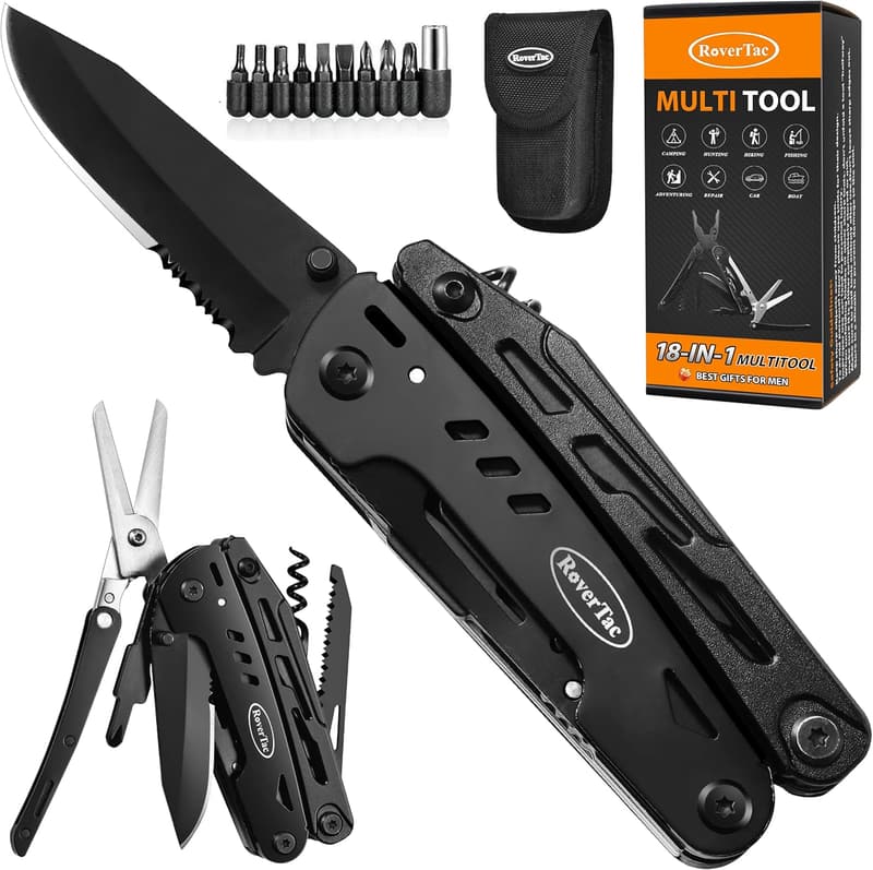 Multitool 18-in-1 für Camping – Taschenmesser mit Nylonscheide