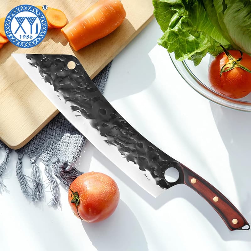 BBQ-Messer-Set 12,5 Zoll – Rasiermesserscharfes Edelstahlmesser mit Schleifstein