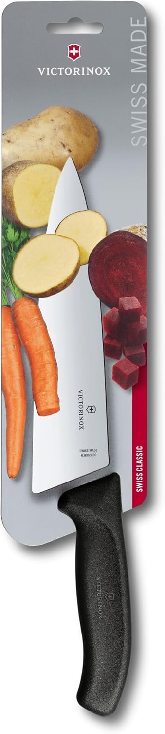 Victorinox Profi Tranchiermesser 20 cm, rostfreier Stahl, schwarzer Griff