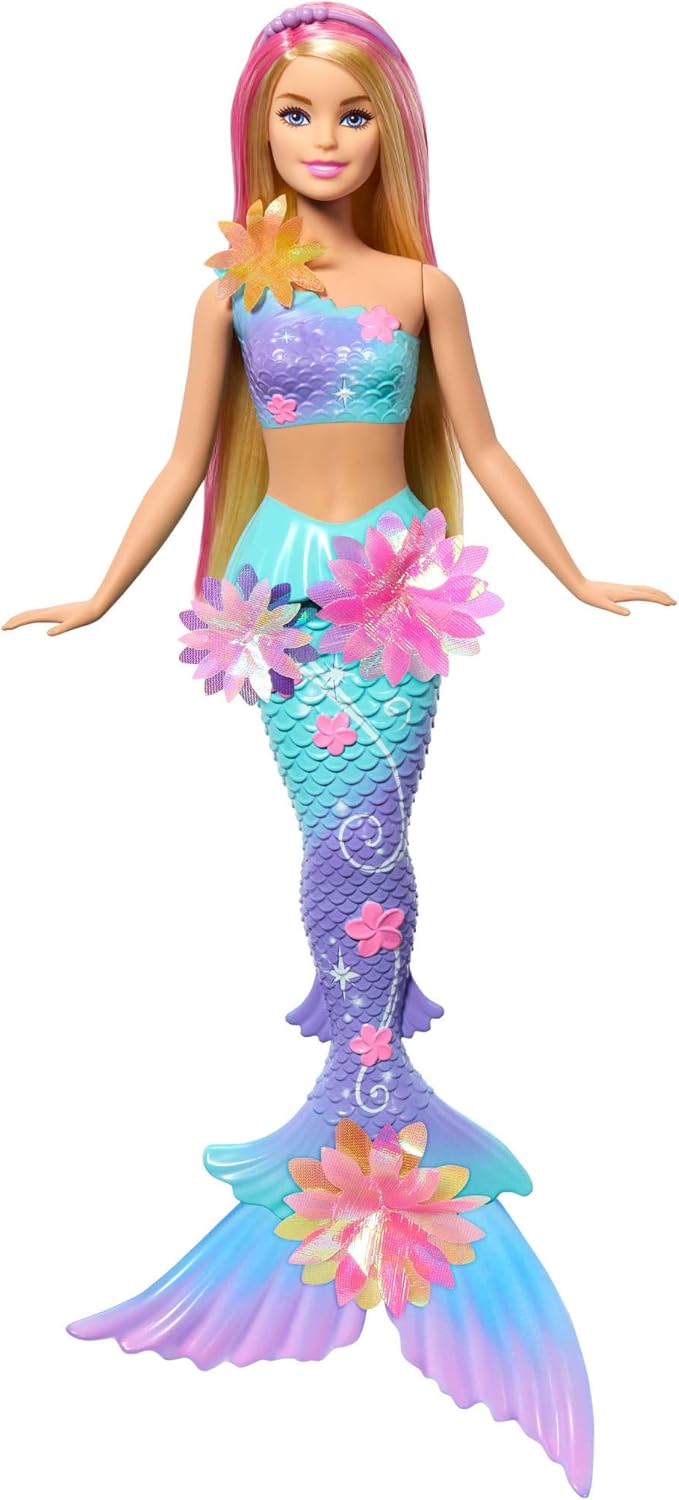 Barbie Meerjungfrauenspielzeugpuppe mit Farbverlauf und Perlenhaarreif