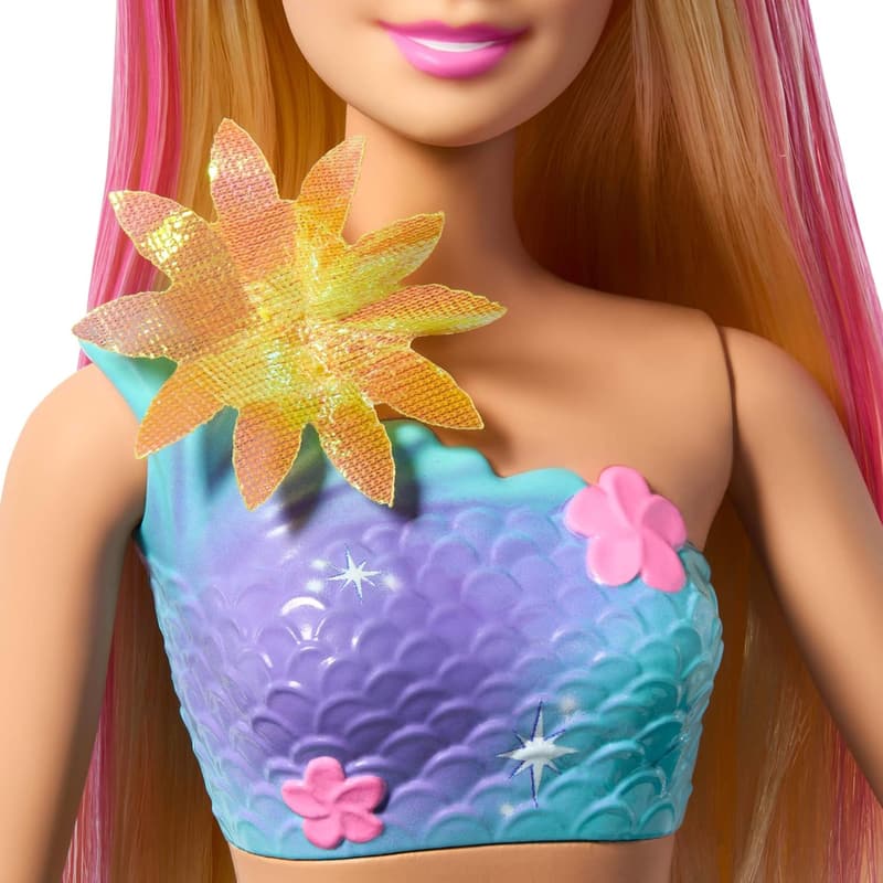 Barbie Meerjungfrauenspielzeugpuppe mit Farbverlauf und Perlenhaarreif