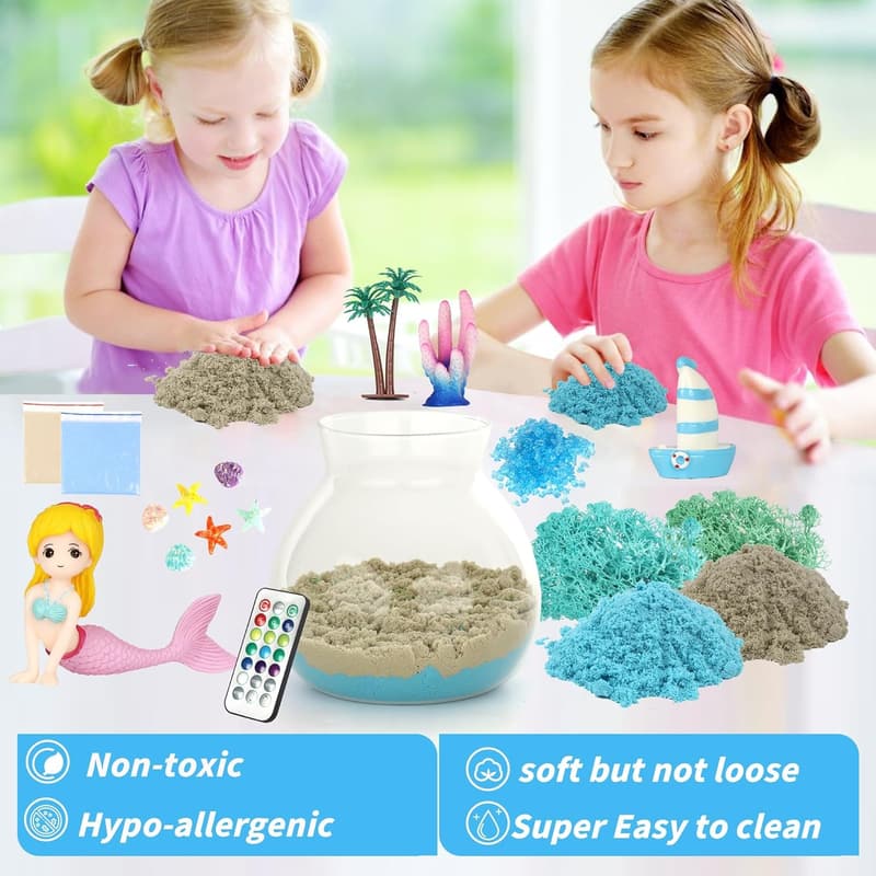Leuchtendes Meerjungfrauen-Terrarium-Bastelset für Kinder