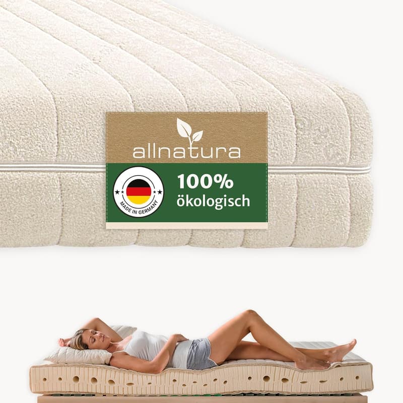 Naturlatex-Matratze 90x200 cm, 7-Zonen-System, 100% Naturkautschuk