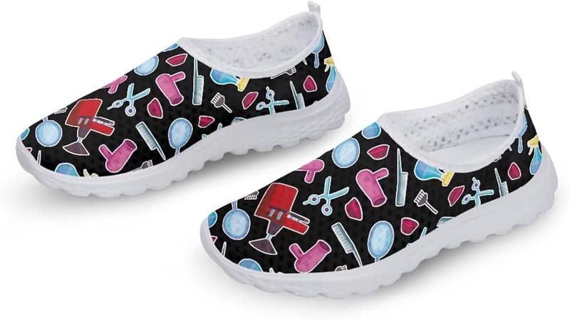 Florale Slip-On Schuhe für Damen – Leichte, lässige Wanderschuhe