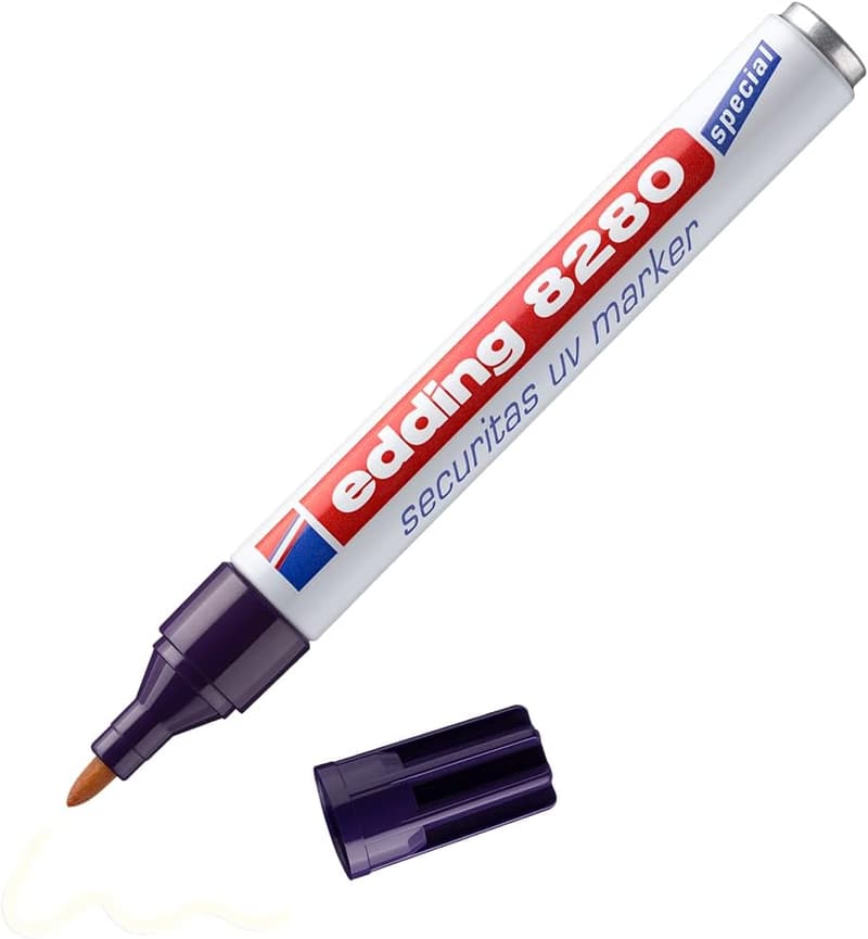 Edding 8280 Securitas UV Marker - Farblose Rundspitze 1,5-3 mm