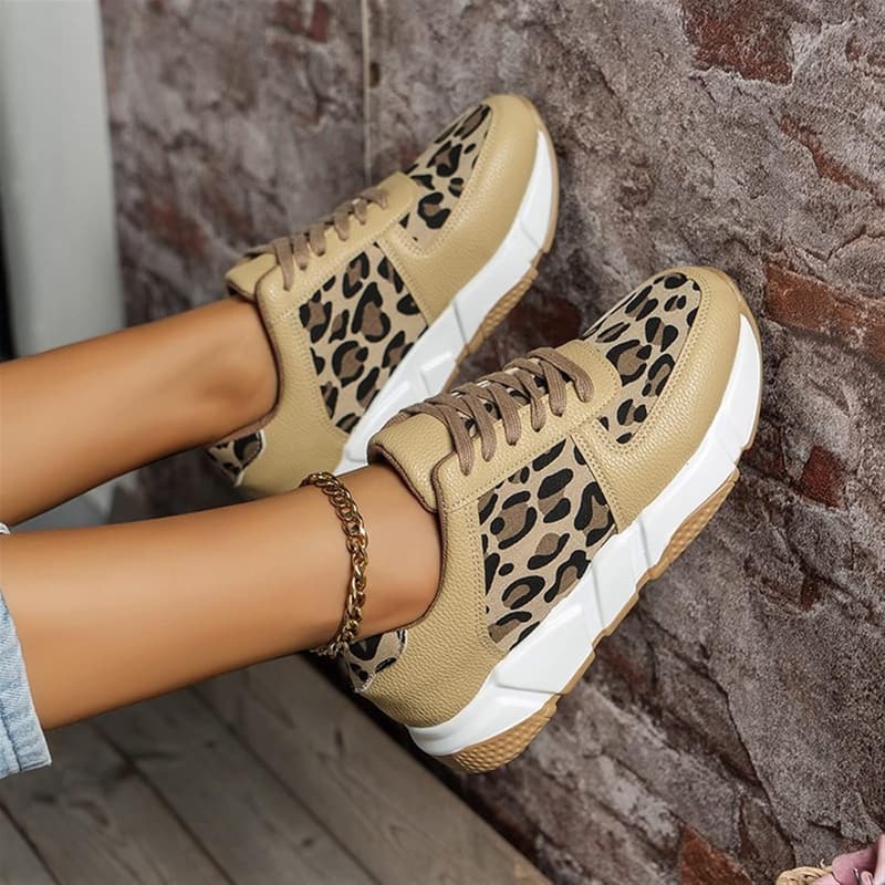 Leopardenmuster Sneakers für Damen – Rutschfeste Slip-On Schuhe