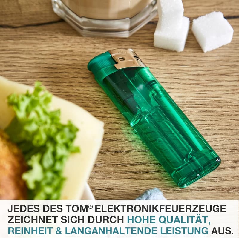 50 nachfüllbare Gasfeuerzeuge im Set – 5 Farben, praktisch verpackt