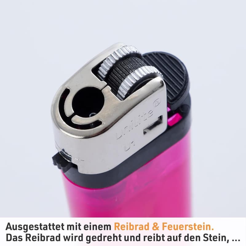 10 Stück Einwegfeuerzeuge im Set – Reibradfeuerzeuge in 5 Farben