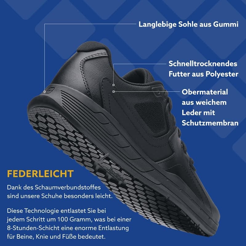 Robuste Arbeitsschuhe Condor II für Damen und Herren – Rutschhemmend, Spritzwassergeschützt, Weiches Leder